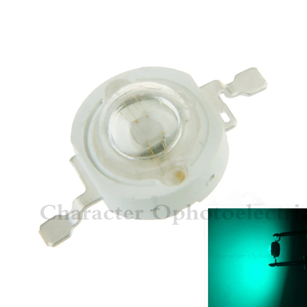 100PCS 3W High Power cyan 490-495nm LED Emitter 70lm 3.2-3.4V 700mA