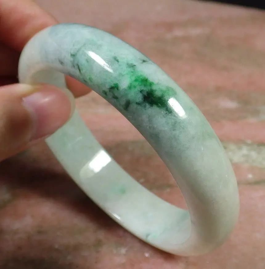 

Certified Green 100% Natural A stone stoneite Bangle Bracelet 58.45 mm 419231