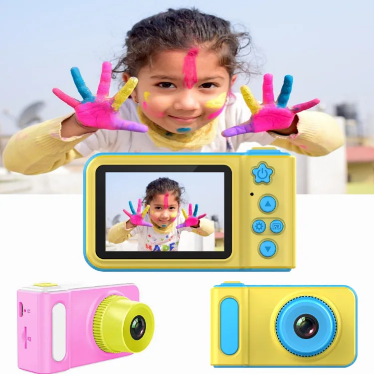 

HOT Children's Digital Camera Mini Camera Small SLR Sports Camera Toy Cartoon Game Photo Birthday Gift Pink Blue For Children