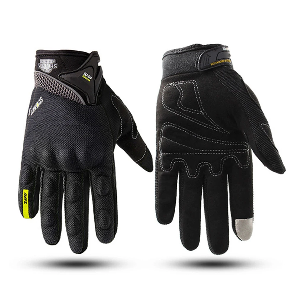 SU-9 Black SUOMY Мотоциклетные Перчатки Сенсорный экран перчатки Guantes Moto мотоцикл поездки и гонки на мотоциклах перчатки для мотоцикла, полный палец - Color: SU-9 Black