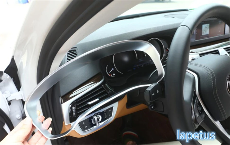 

Lapetus Matte Chrome Dash Board Display Screen Decoration Panel Cover Trim Fit For BMW 5 Series Sedan G30 530I 2017 - 2020 ABS