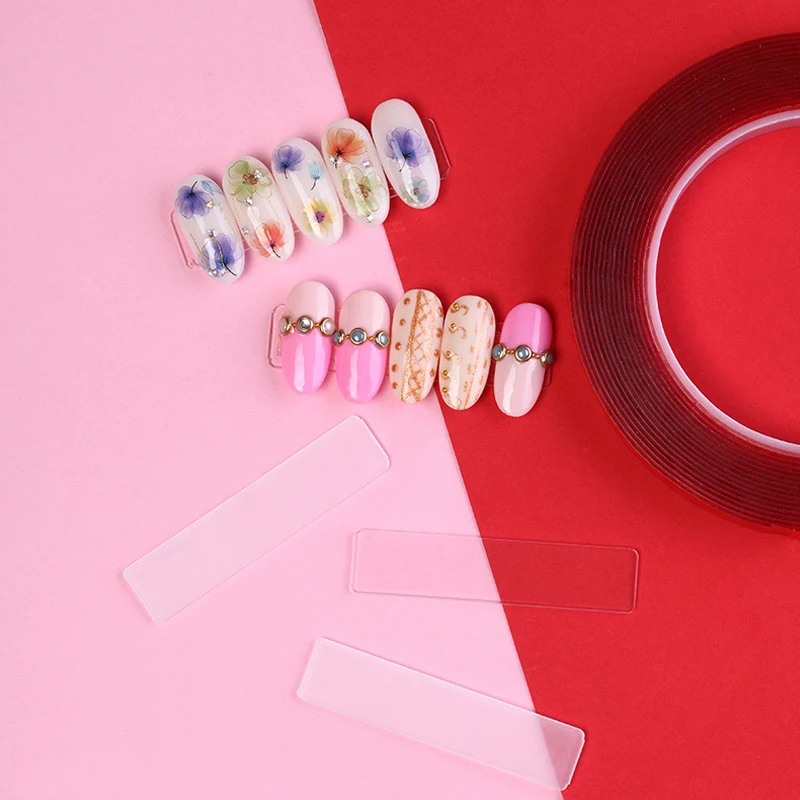Nail Art 3M Double Sided Adhesive Super Strong Transparent Acrylic Foam Adhesive Tape Acrylic sheet Fake nail practice Sticker