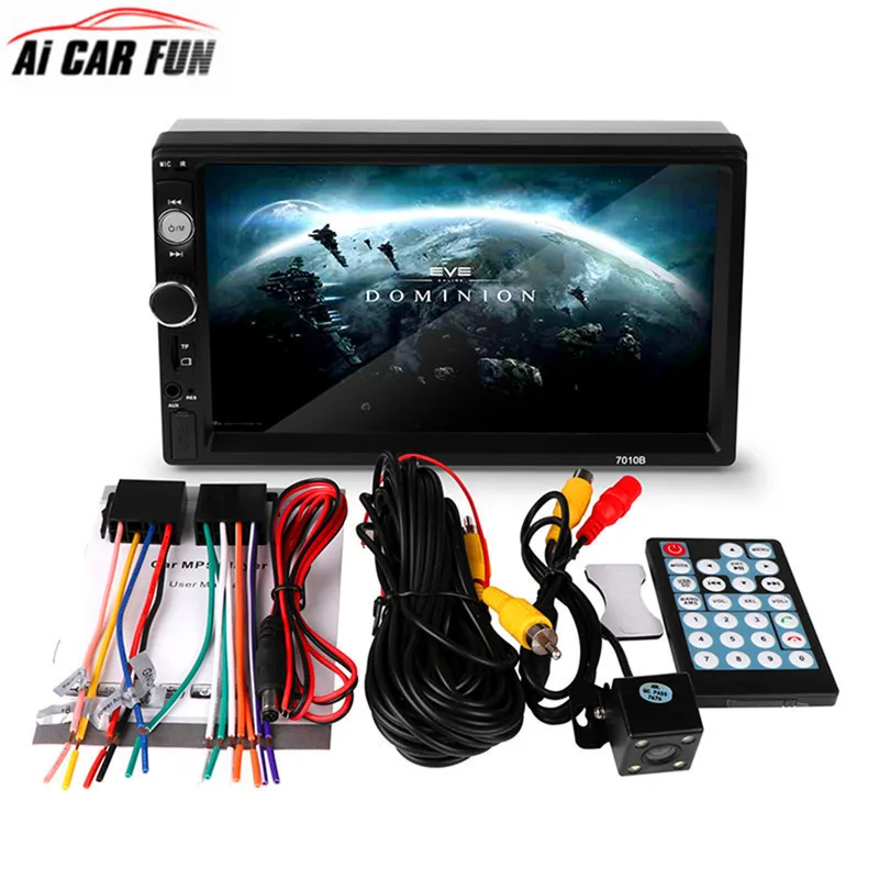

2Din Car Radio Car MP5 Player 7010B Touch Screen Auto Audio Stereo Multimedia Support Rear View Camera FM/MP5/USB/AUX/Bluetooth