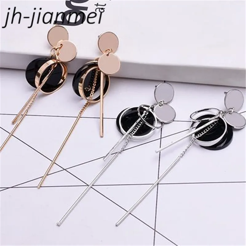 

Jewelry Women's Geometric Long Fringe Earrings Allergy Fashion Joker Simple Personality