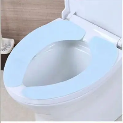 Домашний разрезаемый Туалет наклейки на сиденья коврик для унитаза портативный моющийся аксессуары для ванной комнаты Универсальное кольцо чехол для подушки - Цвет: Blue S