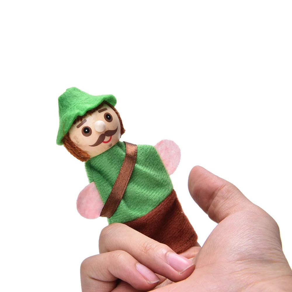 Hot Little Red Riding Hood Finger Puppets Baby Educational Toy Christmas Gifts 4 Pcs/set Puppet Learning Toys