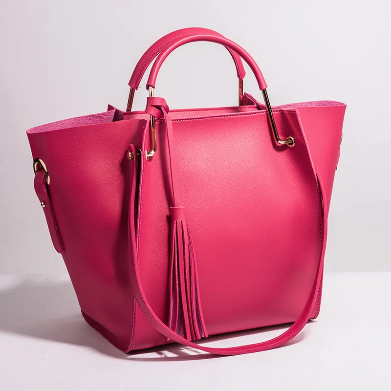SGARR небольшой из искусственной кожи Для женщин сумочки Роскошные Дизайнерские Сумка Для женщин Комплект из 2 предметов сумки через плечо новая мода Повседневное Сумка-тоут - Цвет: rose red