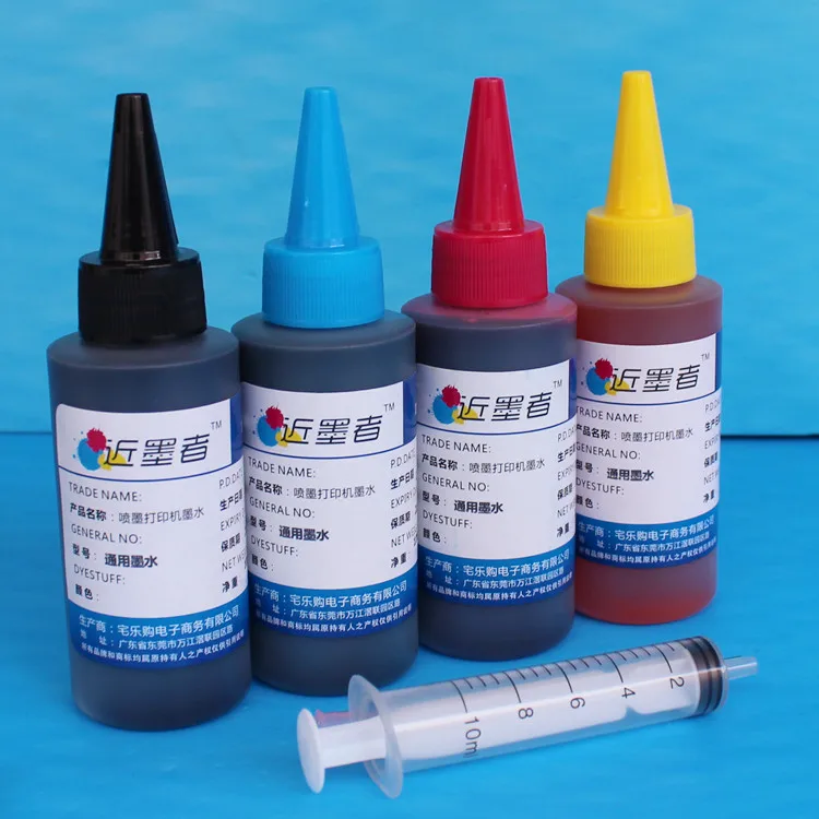 4* 100ml Refill Ink kit Universal Compatible for Epson Canon HP Brother