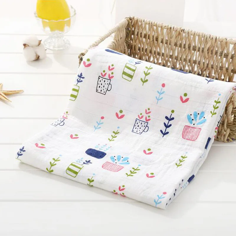Детская муслиновая пеленка одеяло новорожденных обертывания пеленки для обертывания банное полотенце