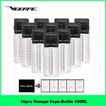 

10pcs 100ML Veeape Vape Bottle PET Plastic Liquid Bottles Childproof Cap Long Thin Tip Dropper Bottles for RDA RTA Atomizer Tank