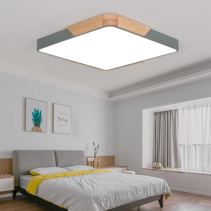 

Ultra-thin Practical 5cm LED Ceiling Lamps Iron Square Black/white Ceiling Lights for Living Room Bedroom Indoor Lighting