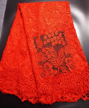 

2017 New Arrival African Cord Lace Red Color African Lace fabric For Wedding Dresses Guipure Lace Fabrics High Quality M1555