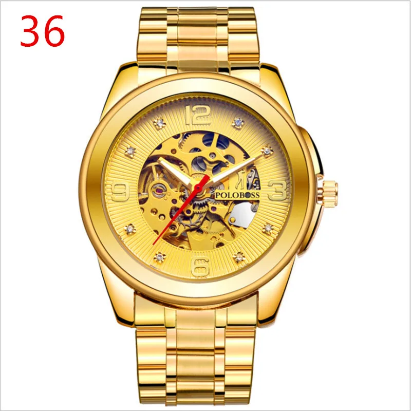 

In 2019, the newly launched gold quartz luxury brand senior military watch and 22 mm stainless steel logistics male watch. 21