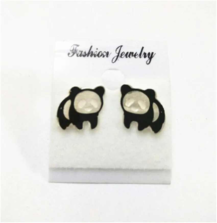 

Minimalism Cute Lovely Animal Panda Metal Stud Earrings Gold Silver Color Women Earrings Stainless Steel Gift Brincos Jewelry
