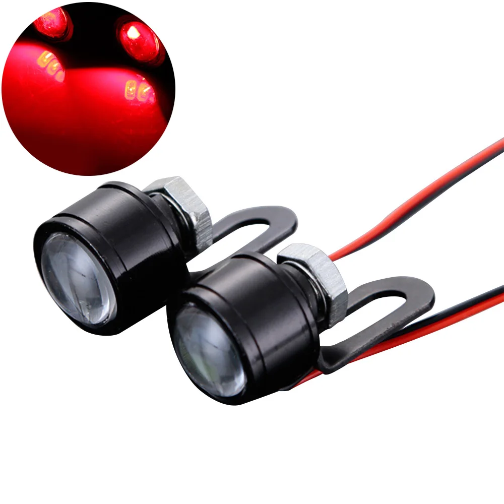 1 пара светодиодный стробоскоп Hawkeye DRL фонарь заднего хода лампа мотоциклетное крепление для зеркал орлиный глаз Беговая лампа Высокое качество горячая распродажа - Цвет: Red
