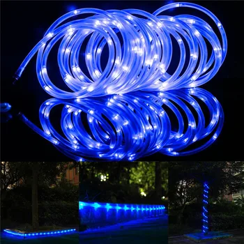 

Outdoor Waterproof Solar Rope Lights 23ft Daylight White/ Blue / Yellow Ideal for Christmas garden Patio Weddings Parties