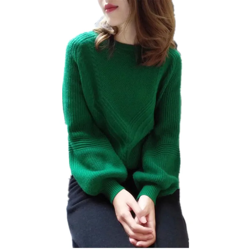 green sweater lady