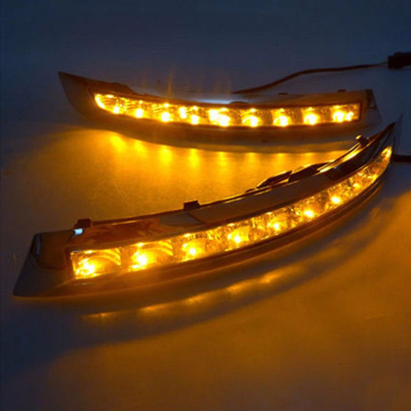 

Car Flashing LED daytime running lights for Volvo XC90 2007 2008 2009 2010 2011 2012 2013 DRL with yellow turn singal fog lam