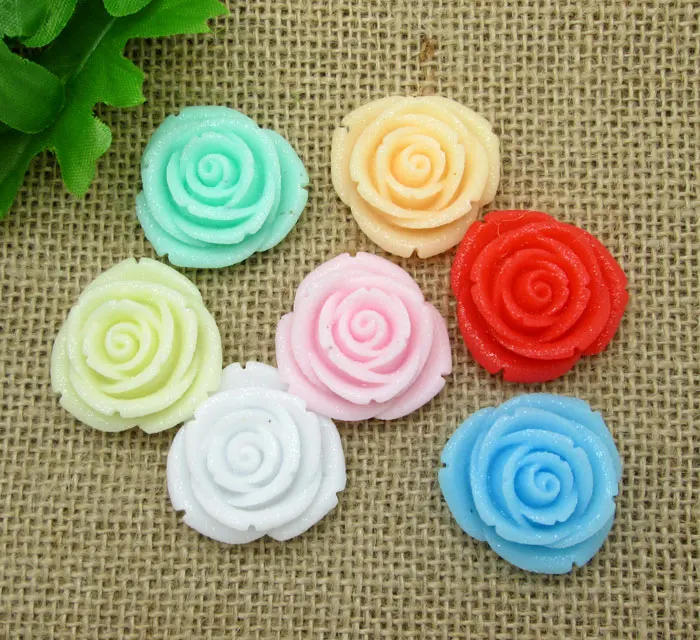 

20Pcs Mixed Resin Flower Decoration Crafts Flatback Cabochon Scrapbooking Fit Hair Clips Embellishments Beads Diy