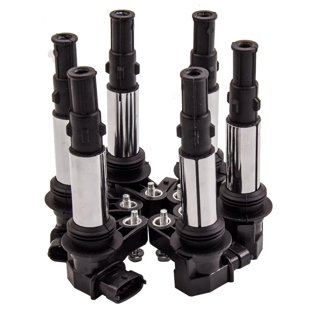 

6pcs Ignition Coil on Plug Coils Pack for Cadillac STS CTS SRX Saab 9-3 C1508 221604104; 12629037