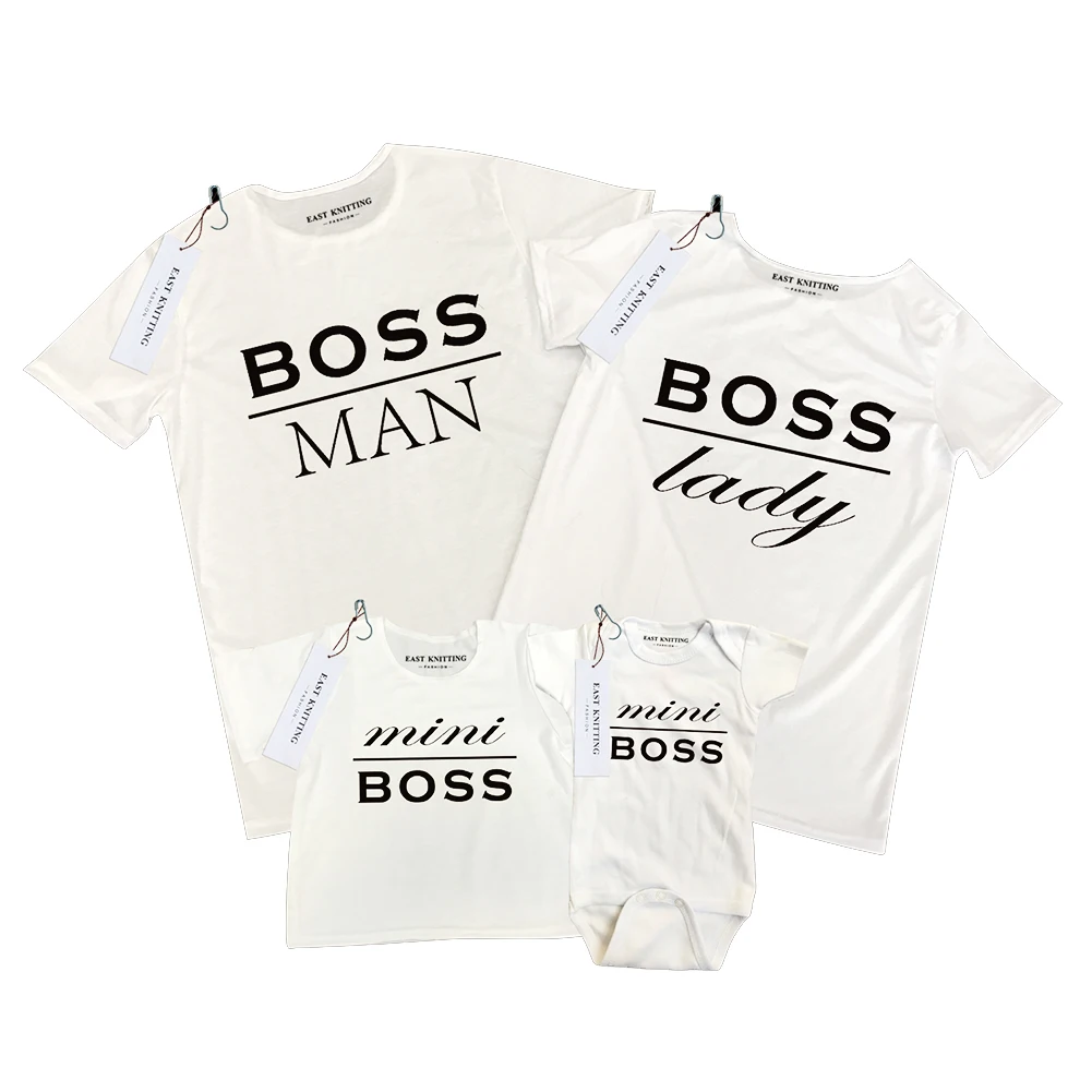 

Parent-child Family Clothes Parents Letter Printing T-shirt Baby Kids Romper Short Sleeve Tops Family Costume #27