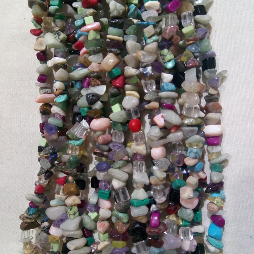 

80cm Irregular Shape Natural Turquoises Stone Agates Crystal Mix Chip Beads For Jewelry Making Freeform Stone Beads Diy Necklace