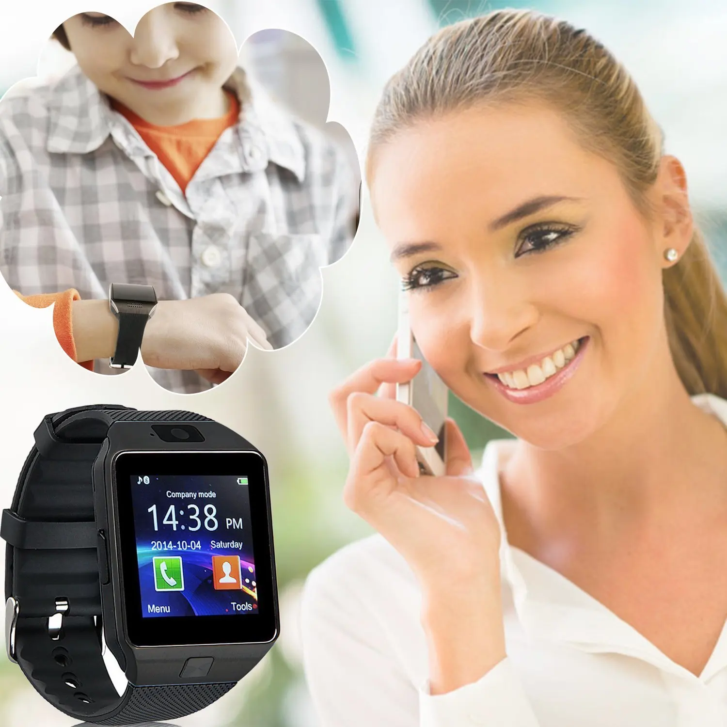 DZ09 Bluetooth Смарт часы Smartwatch часы телефон Поддержка SIM TF карта с камерой для Android IOS телефонов мужчина женщина