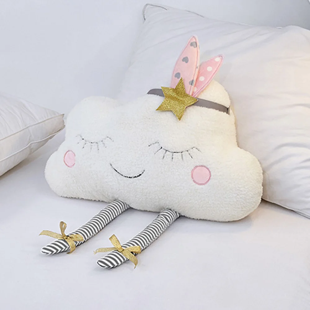  Cloud Plush Toy Decorative Cushion for Sofa Bed Stuffed Dolls Pillow Kids Children Christmas Gift B