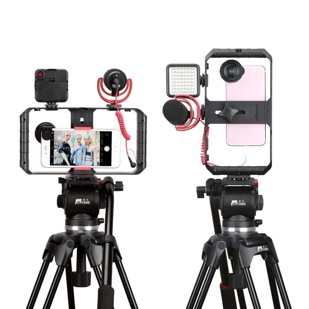 Смартфон киносъемок с функцией непрерывного изменения w 3 креплением для вспышки «Холодный башмак», для видеокамеры смартфона стабилизатор Gimble w 1/4 дюймов винт для iPhone X 8 7 6 plus H