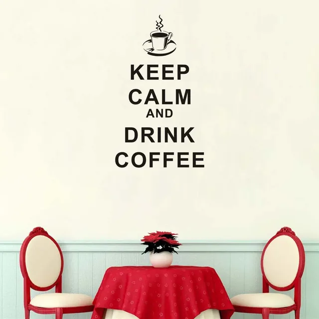 keep calm drink coffee vinyl wall sticker for kitchen dining hall