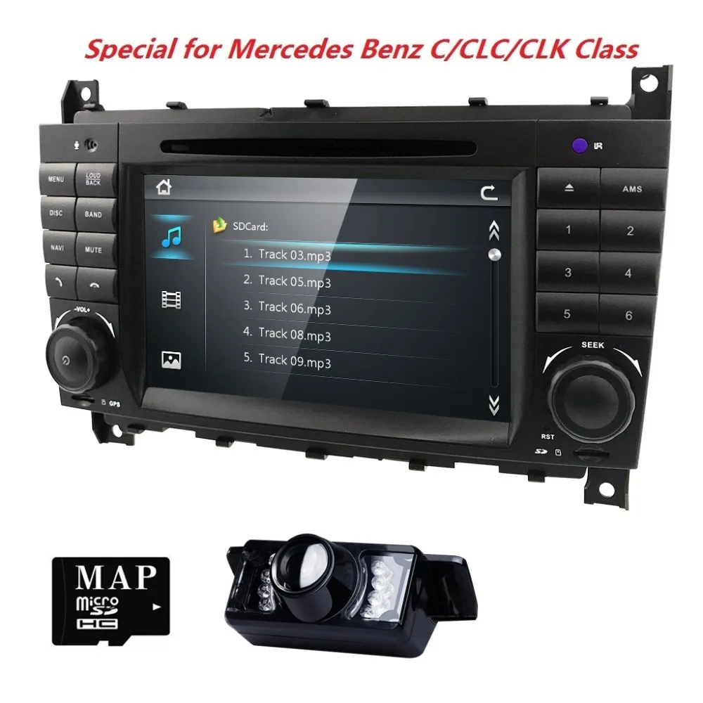 Best AutoRadio 2 din Car DVD Player For Mercedes Benz C-Classs CLC W203 CLK Class W209 2004 2005 2006 2007 2008 2009 2010 2011 BT 3G 2
