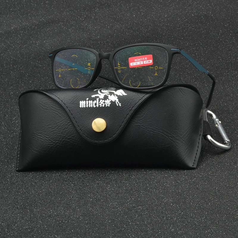 Mincl/Classic progressive multi focus reading glasses square casual