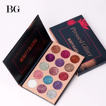 

BEAUTY GLAZED Diamond Eyeshadow Palette 15 Color Pressed Glitter Makeup Palette Long Lasting High Pigmented Eyeshadow Cosmetics