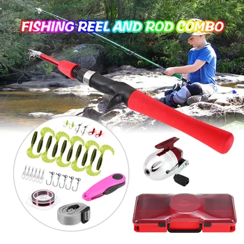 

Lixada Telescopic Fishing Rod Pole Fishing Rod and Reel Combo for Kids Spincast Fishing Reel Lures Hooks Line Fishing Accessory