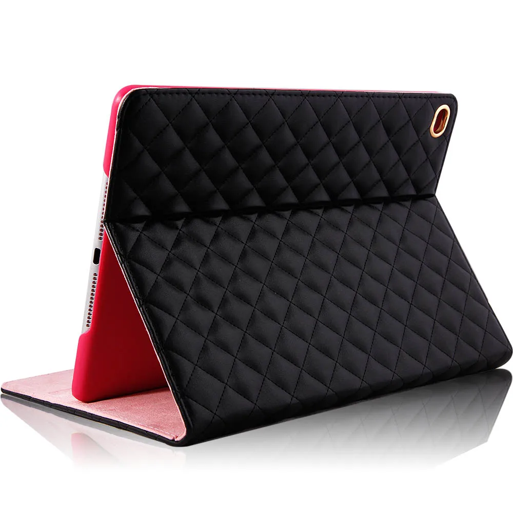 For ipad air 1 case crown auto sleep wake cover，Solid PU Leather Stand Smart Cover for ipad 5 case cover (11)