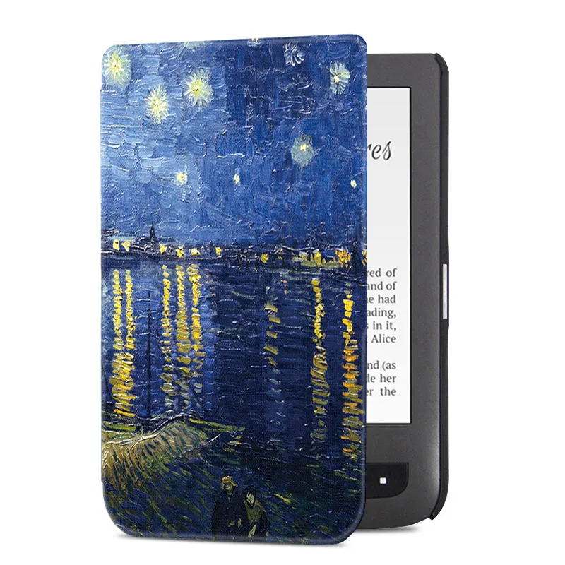 BOZHUORUI чехол для Pocketbook Aqua 2/Touch Lux 2 электронных книг, мода окрашенные Pocketbook 626/641 ультратонкий кожаный чехо - Цвет: Rhone