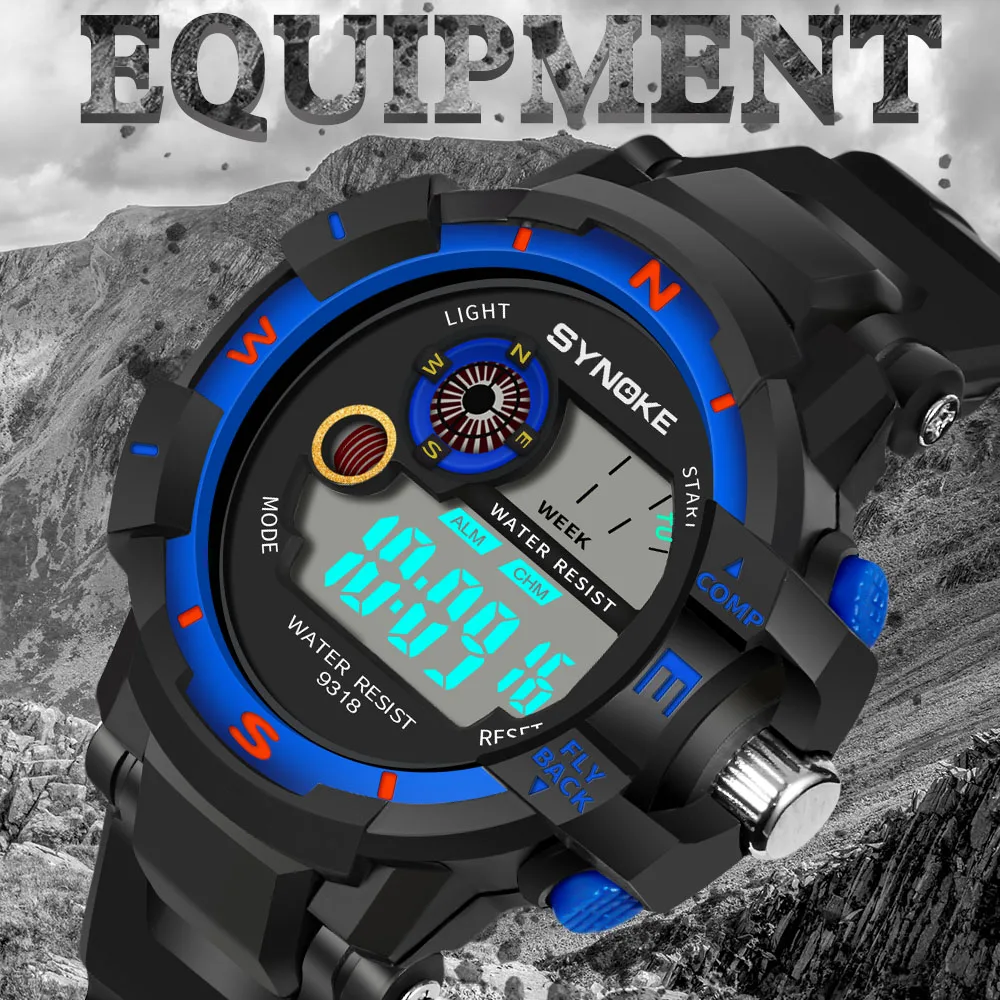 

SYNOKE Sports Watch Men's Outdoor Korean Version of the Cool Quality Waterproof Casual Fashion High-quality Automatic Electronic