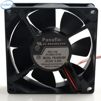 

FBA08A24H Hydro Wave Bearing Cooling Fan DC 24V 0.36A 6.24W 2950RPM 8025 8cm 80*80*25mm 2 Wires