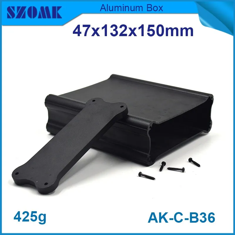 

10 pcs diy diecast enclosure aluminium profile metal enclosure 47(H)x132(W)x160(L) mm diy pcb junction box aluminium szomk box