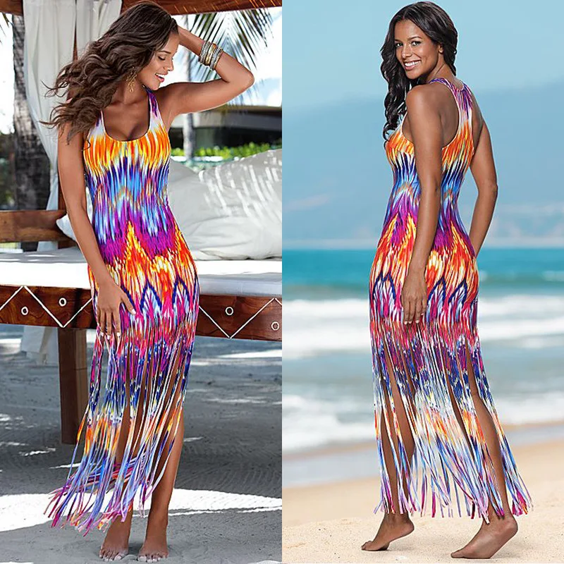 

Beach Cover Ups 2019 Swimsuit Up Women Sexy Swim Suits Bathing Suit Dress Plus Size Long Coverups For Flame Print Liquids