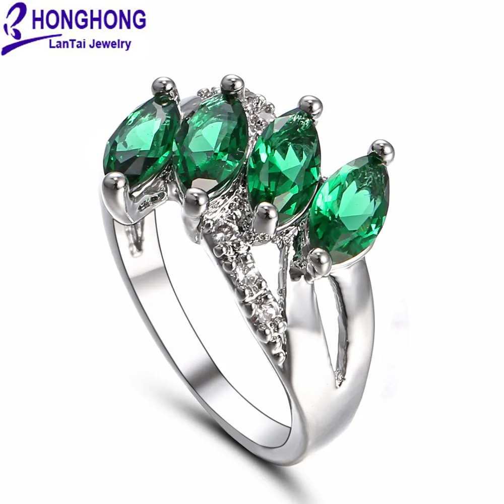 Buy HONGHONG Brand New Green stone Rings for women