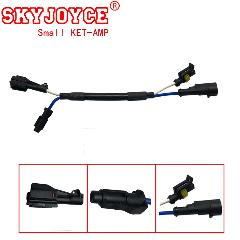 

SKYJOYCE 1 Pair CAR Small KET connector Cable HID xenon ballast AMP AUTO HID LIGHT AMP - Small KET Adaptors socket wire cable