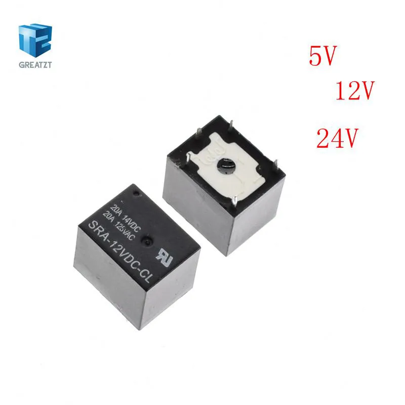 

10PCS Power relays SRA-05VDC-CL SRA-12VDC-CL SRA-24VDC-CL 5V 12V 24V 20A 5PIN T74 5PIN CMA51 HFKW DC Mini Power Relay