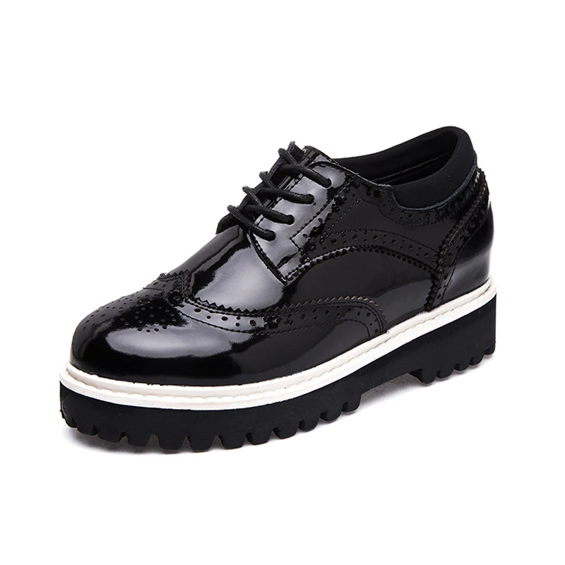 Fashion Vintage Genuine Leather England Style Oxford Shoes for Women