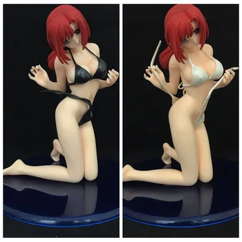 

16.5CM pvc Japanese anime figure Onegai teacher sexy Mizuho Kazam kneeling posture underdress black/white action figure