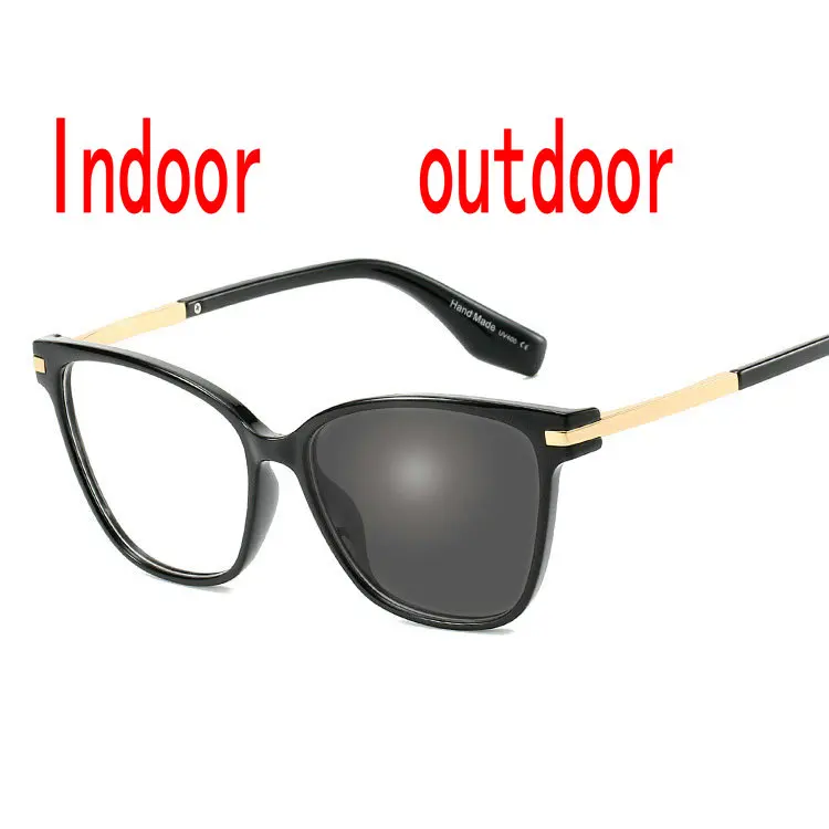 

women sexy Progressive Multi Focus Reading Glasses Diopter Transition Sun Photochromic Reading Glasses with box FML
