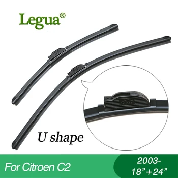 

1 set Wiper blades for Citroen C2(2003-), 18"+24",car wiper,Boneless wiper, Windscreen Windshield Wipers, Car accessory
