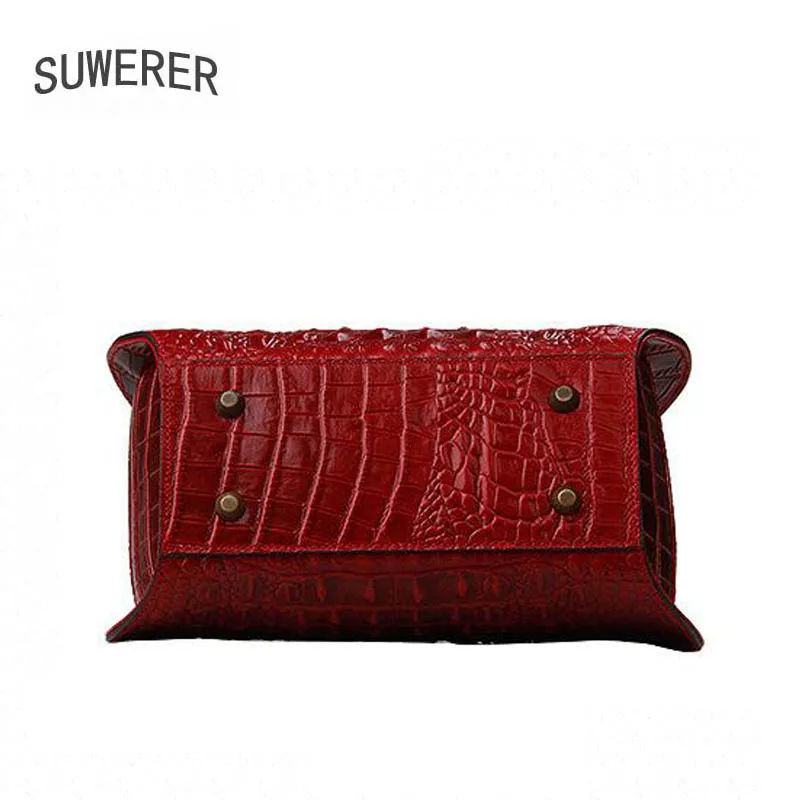 Couverture Alligator Sac Sacs Femmes brown Véritable Nouvelle Totes Polyvalent Cuir Cuirs En Luxe À Red Main Polyester De Designer Souple wIE1ZSEq