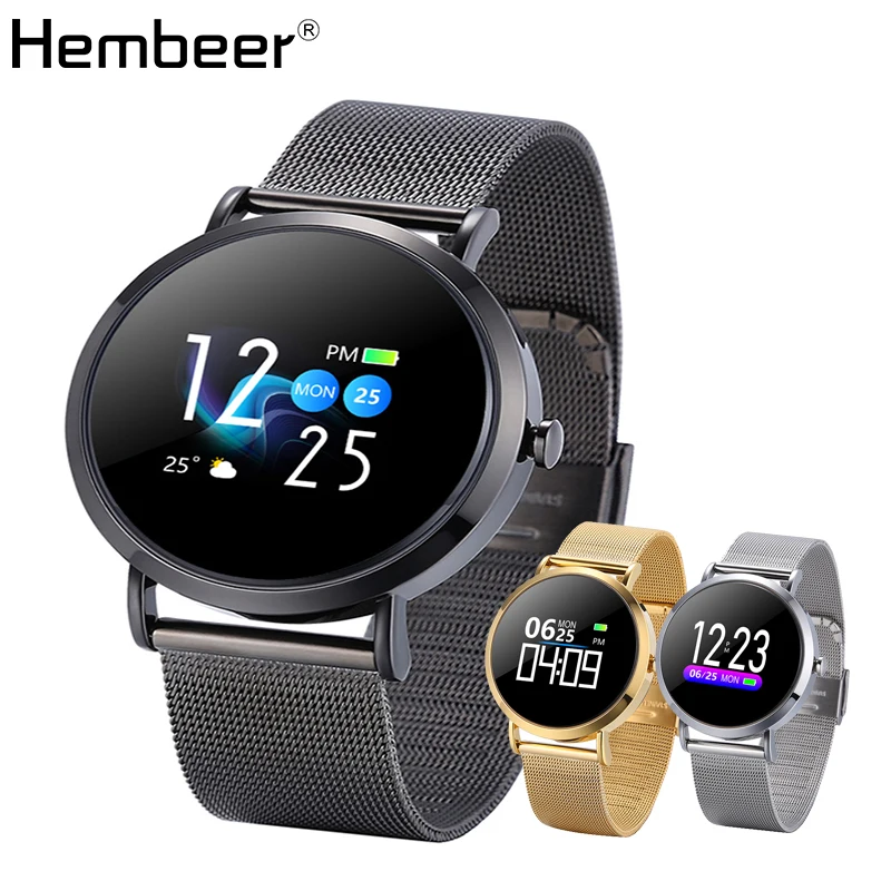 

Hembeer Smart Watch OLED Color Screen Smartwatch Women Fashion Fitness Tracker Heart Rate monitor Blood Pressure Watches pk Q8