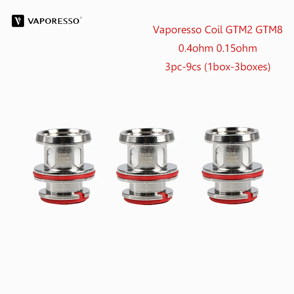 

3pcs-9pcs Original Vaporesso Coil GTM2 0.4ohm GTM8 0.15ohm Electronic Cigarette Accessories For Vaporesso Cascade Tank